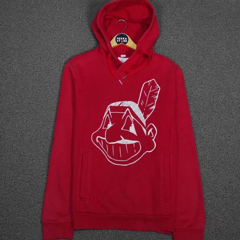 mlb indian big logo hoodie
