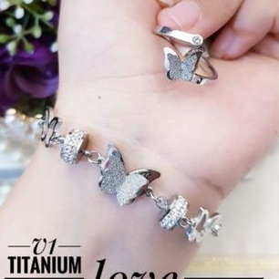 TiTanium Set Gelang cincin T76