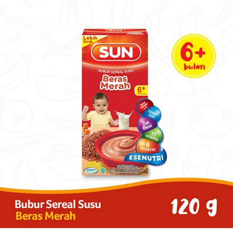 SUN bubur bayi beras merah 120gr