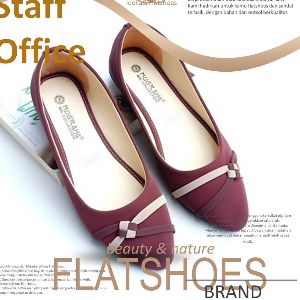 Terbaik.. Flatshoes Sepatu Wanita Flat Urban Balet Original Fashion Cewek Flet Spatu Branded Keren T