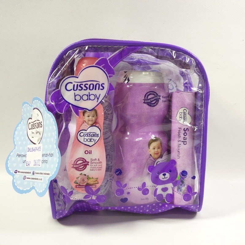 Cussons Paket Sabun Bayi Set Mini / Medium Perlengkapan Bayi Murah Ukuran Kecil-CB Mini Set Ungu