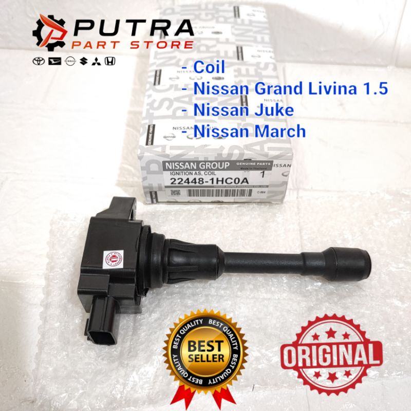 Kuil Busi Coil Ignition Nissan Livina 1.5CC Grand Livina Xgear Juke Evalia March Datsun Go Original 