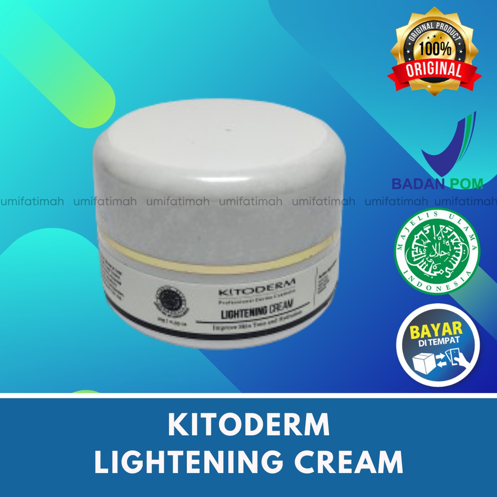 Kitoderm Lightening Cream 10gr BPOM Aman Bumil Busui_Cream Untuk Mencerahkan Dan Menyamarkan Flek Hi