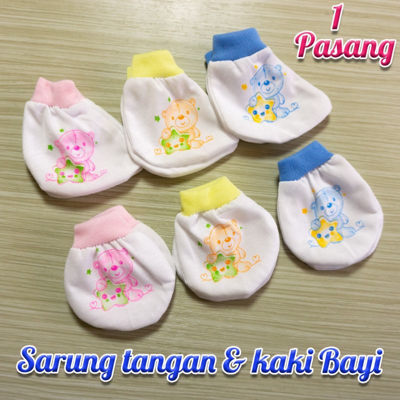 Sarung tangan &amp; kaki Bayi mittens (sepasang) sartaki