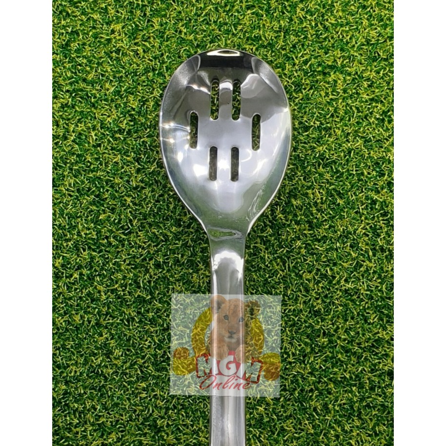 Sendok Prasmanan Panjang 33CM Stainless Tekuk agar tdk jatuh (Lubang)