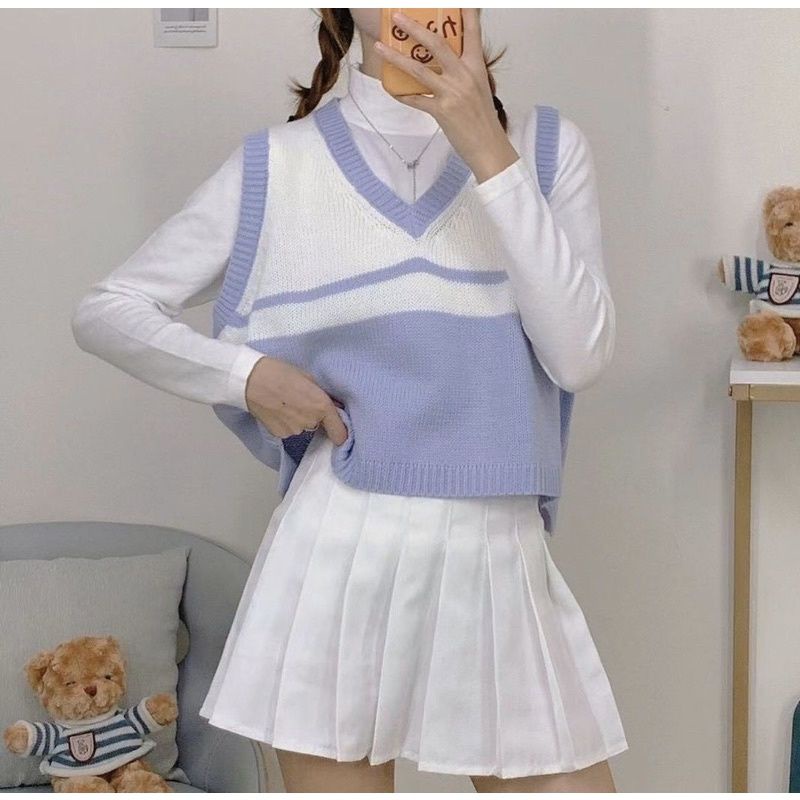 Rompi Rajut Lilac / Lilac Knitt Vest