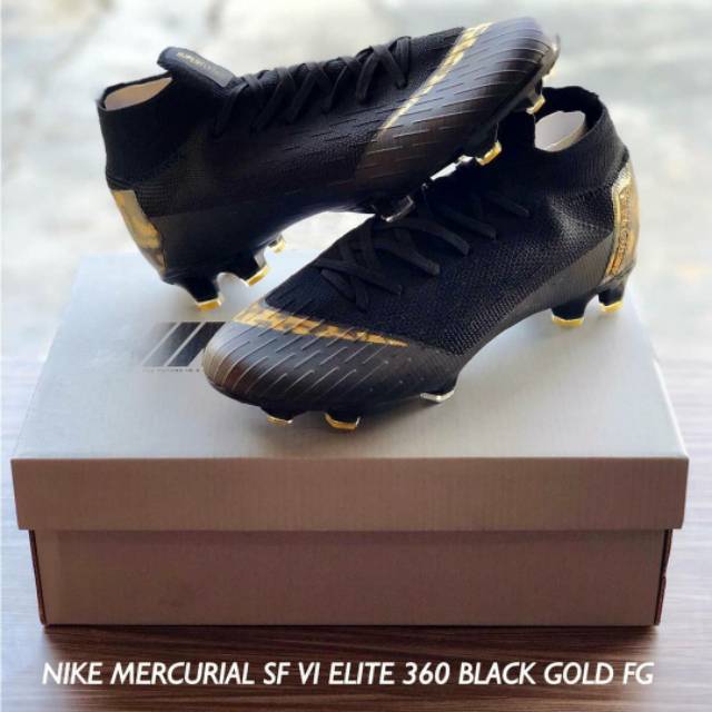 Nike Mercurial Superfly VI Elite 360 Black Gold FG