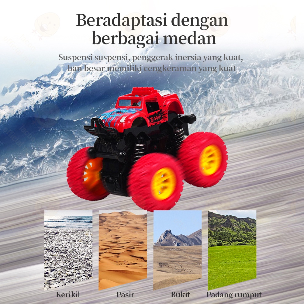 Poney Monster Zap mainan mobil mainan anak Jip Off Road Tidak perlu baterai