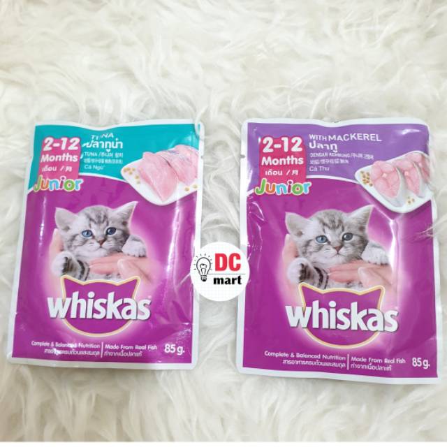 Whiskas Junior Makanan Kitten kemasan sachet 80gr / Wet Food