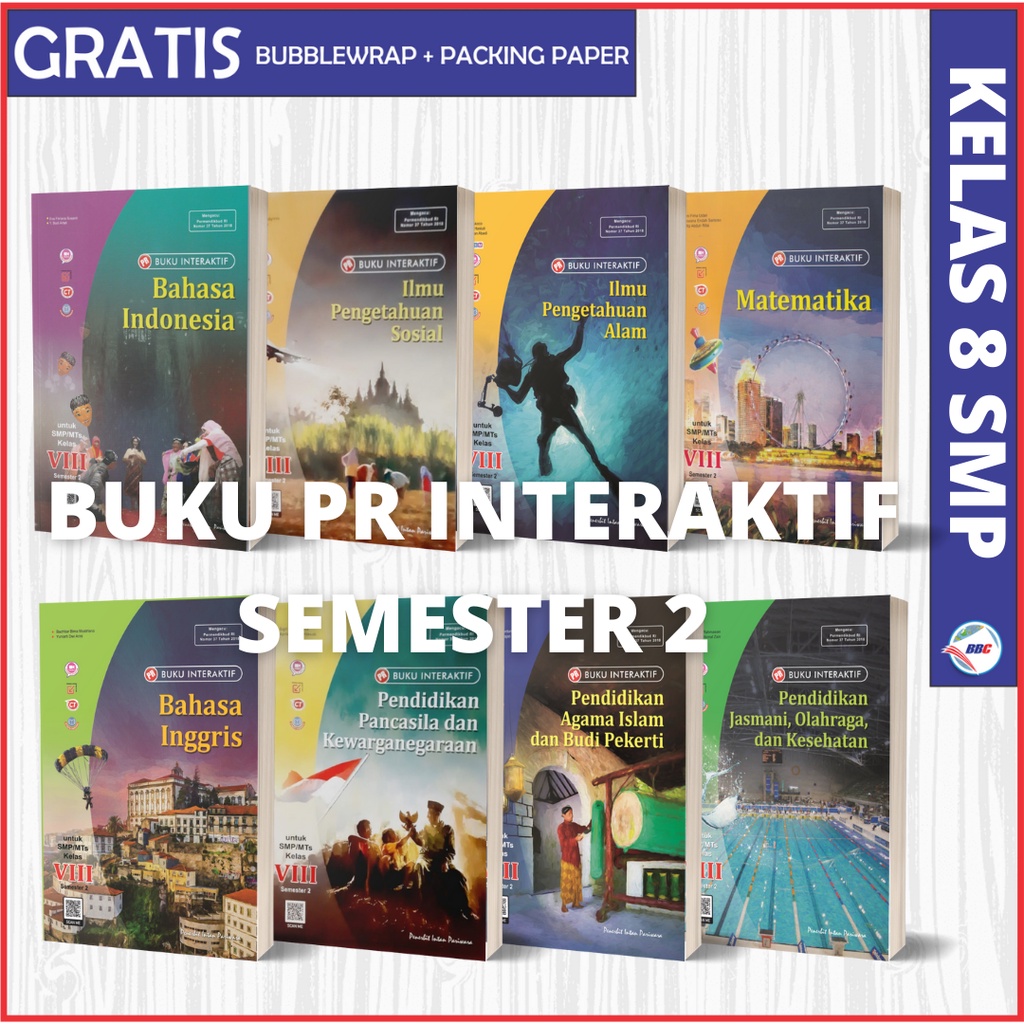BUKU PR/LKS INTERAKTIF SMP KELAS 8 INTAN PARIWARA SEMUA MAPEL