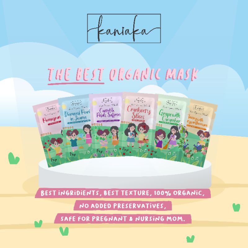 (DISTRIBUTOR RESMI) MASKER KANIAKA MASKER ORGANIC