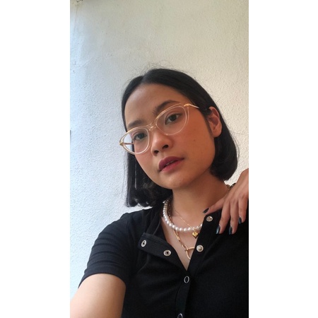 Flavia Eyewear - Kacamata Kira Cat Eye Acetat (custom minus, photochromic, blueray, bluechromic)
