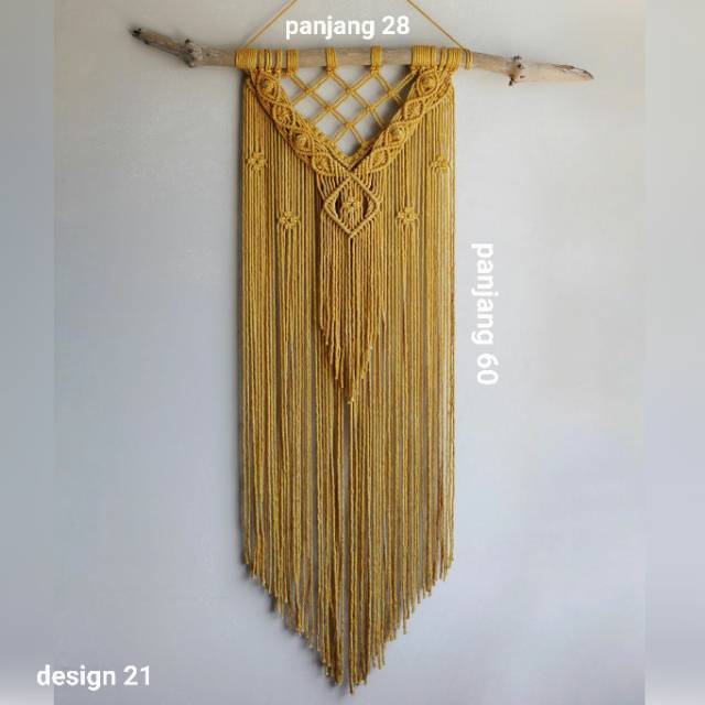 Macrame hiasan dinding rajut tali cotton rope