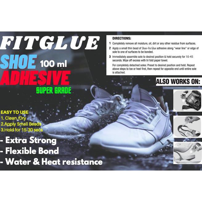 

GRATIS ONGKIR LEM SEPATU TAS DOMPET GLUE ORIGINAL FITGLUE ADHESIVES 100ML SHOE GLUE