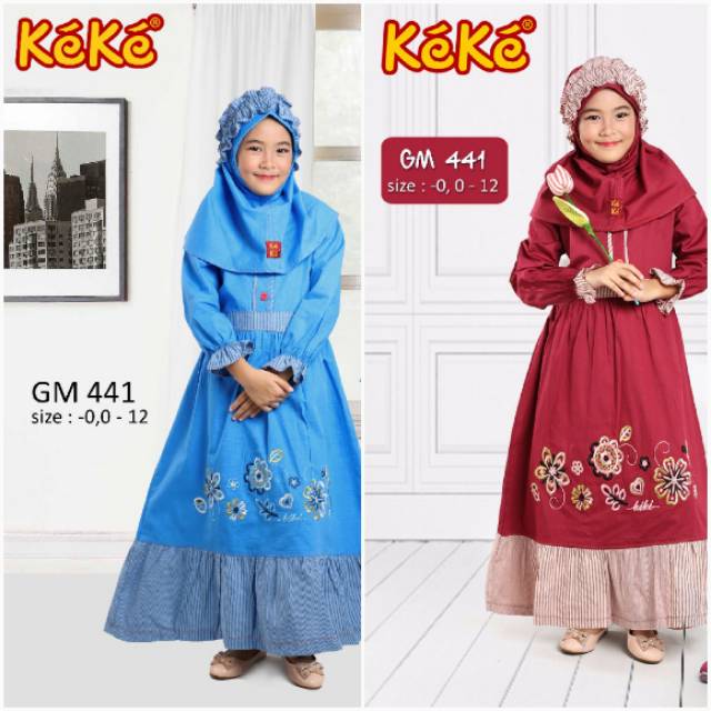  Gamis  Anak  merk Keke ukuran  satu tahunan Shopee Indonesia