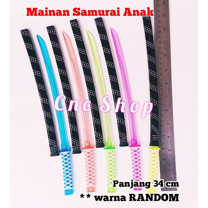 Mainan Anak Laki Pedang Samurai Pedang Pedangan Plastik 35cm Murah