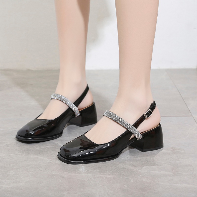 RYX - Monna Glitter Sepatu Heels Hak Tahu Wanita Fashion Casual / Jalan Jalan - Import Ori