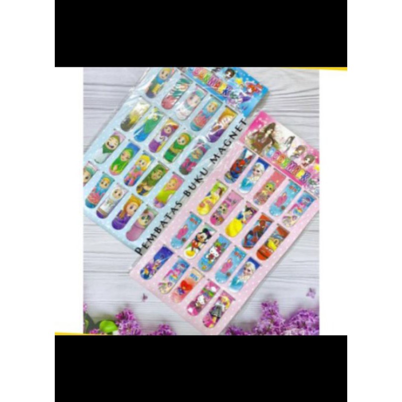 

20 Pcs Magnetic Bookmark Pembatas Buku Kertas Magnet Murah