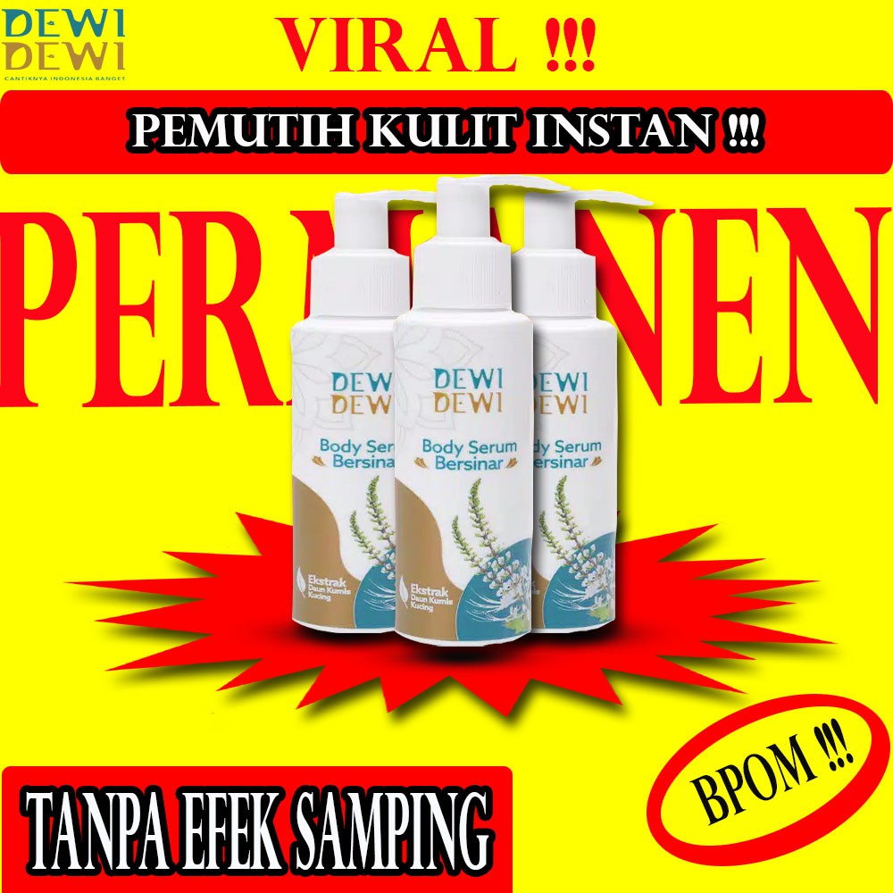 Serum whitening pemutih pembersih krim kulit pria wanita dewidewi beauty pemutih tubuh body