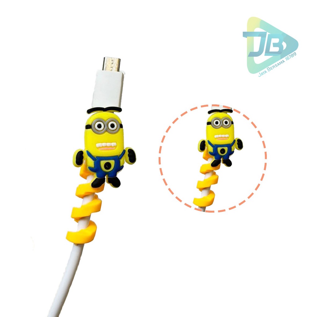 cable saver twist cable protector spiral pelindung ujung kabel karakter android iphone JB5577