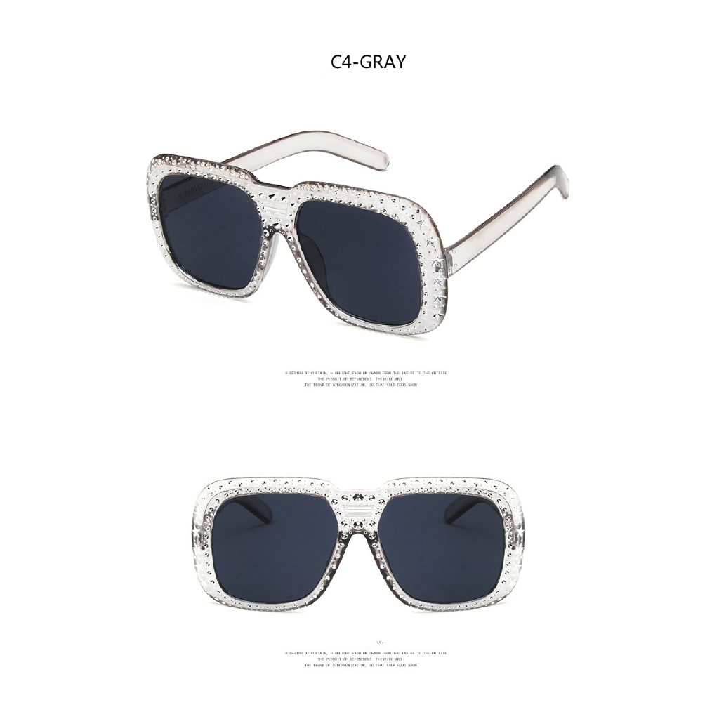 European and American fashion box-shaped personality sunglasses for men and women