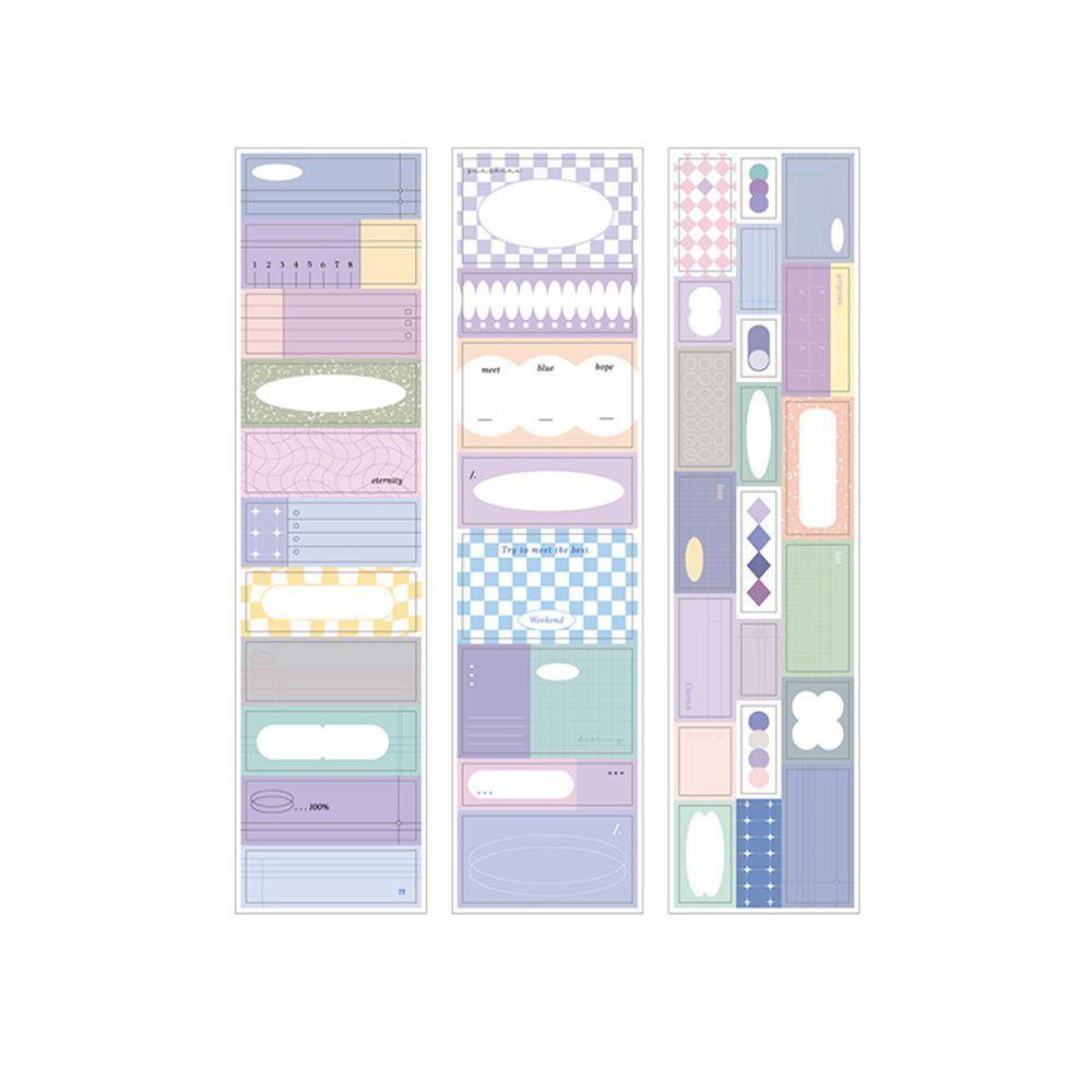 R-flower 3pcs Stiker Perlengkapan Seni Kawaii Dialog Box Alat Tulis Korea Star Card Scrapbooking