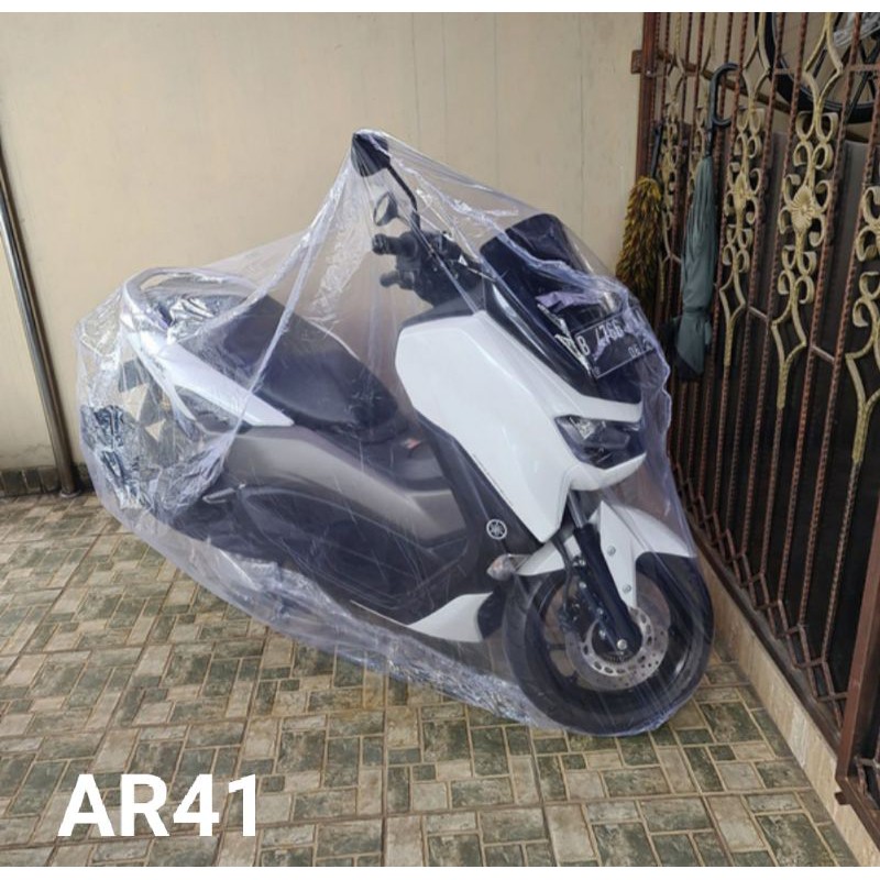 COVER MOTOR TRANSPARAN SARUNG MOTOR PLASTIK PLASTIC ANTI AIR