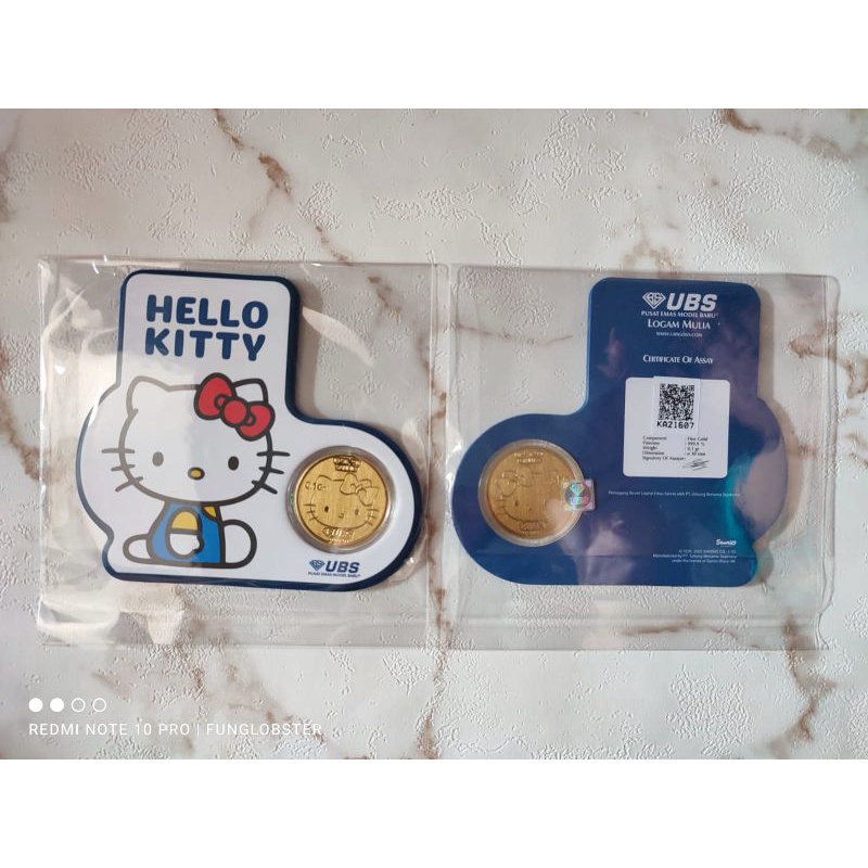 Logam Mulia Angpao Emas UBS Sanrio Hello Kitty 0.1 gr
