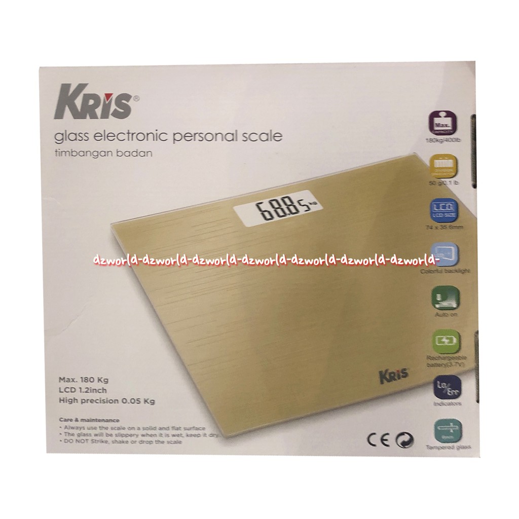 Kris Glass Electronic Personal Scale Timbangan Badan Digital