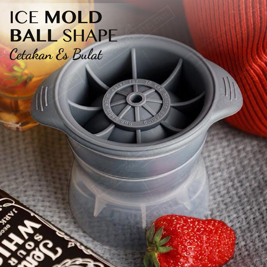 Cetakan Es Batu Bulat Bola Besar Silikon Ice Maker Ice Mold Silicone 6cm