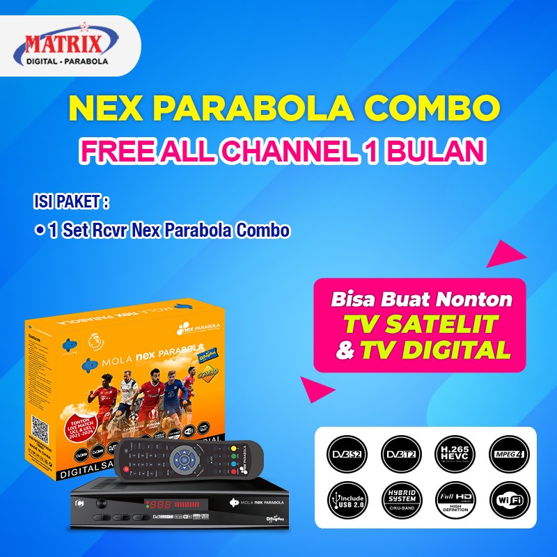 Receiver Nex Parabola Combo ( DVB S2 &amp; DVB T2 )