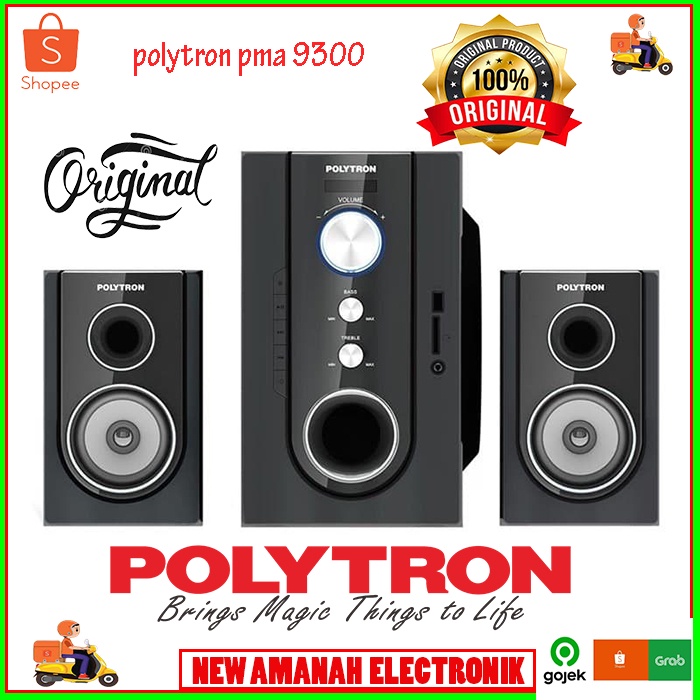 new produk POLYTRON PMA 9300 Speaker Multimedia BLUETOOTH - SUARA MANTAP  full bass barang original