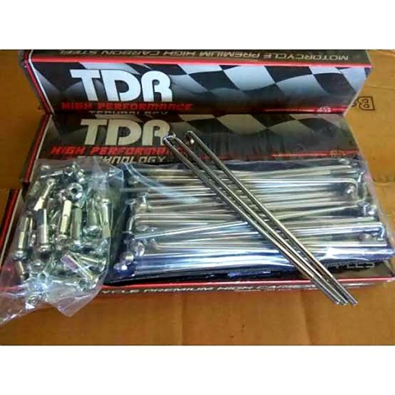 Jari-Jari TDR Ruji TDR Crome Chrome Spoke and Nipples Ori Orijinal Original Murah