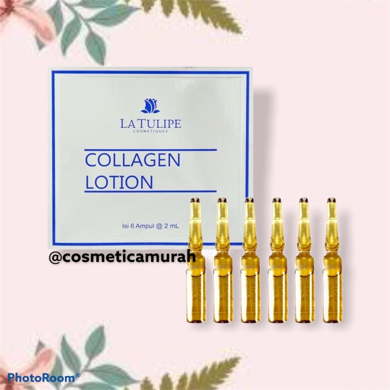 harga per box - La Tulipe Collagen Lotion (isi 6 ampul @ 2ml) - campuran lotion dan serum wajah - latulipe ampul serum