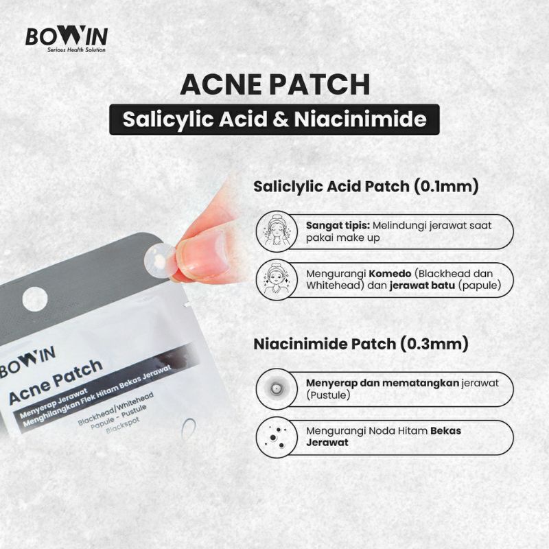 BOWIN Acne Patch Salicylic Acid &amp; Niacinimide [Day 24 Patches &amp; Night 24 Patches]