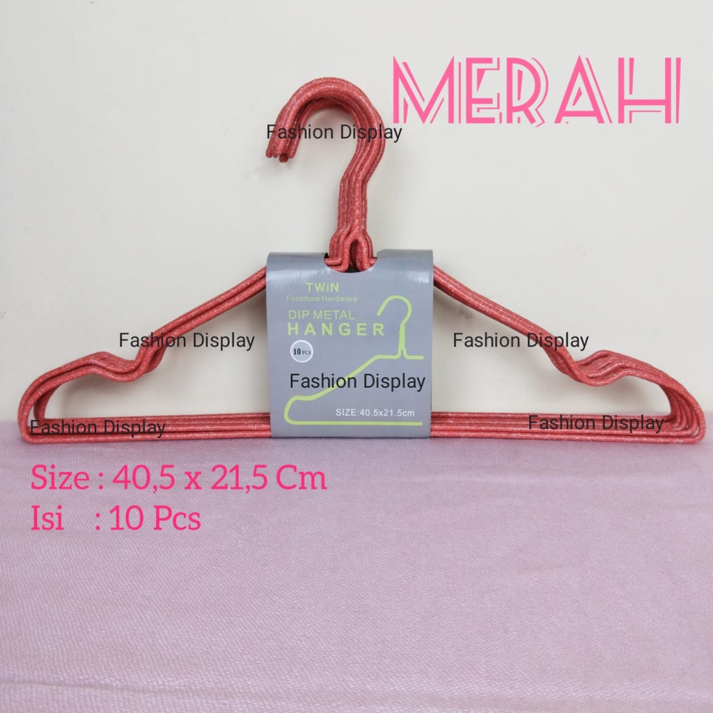 Hanger Kawat Coating Hanger Besi Gantungan Baju Premium Tebal Display Pakaian - PAK C