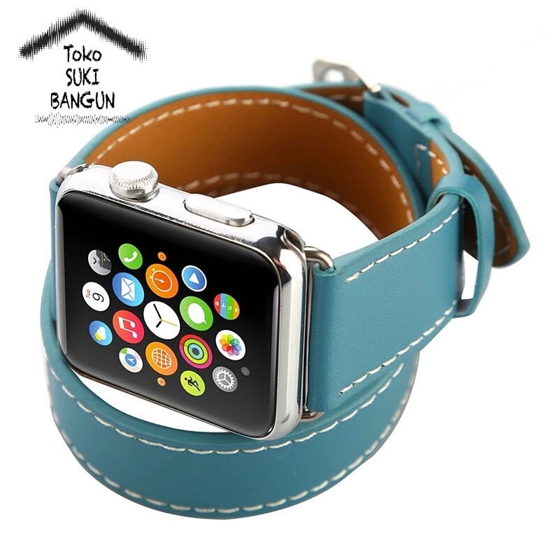 Strap iWatch Series Ultra 8 7 6 5 4 3 2 1 49mm 45mm 44mm 42mm TALI JAM DOUBLE TOUR Leather Strap Band