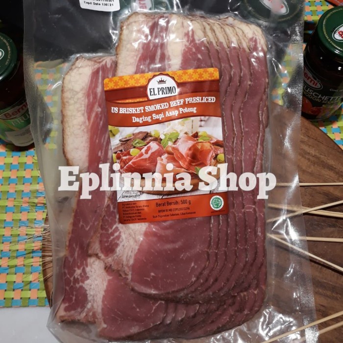 

Daging Asap - El Primo Us Brisket Smoked Beef Presliced 500 Gr - Daging Sapi Asap