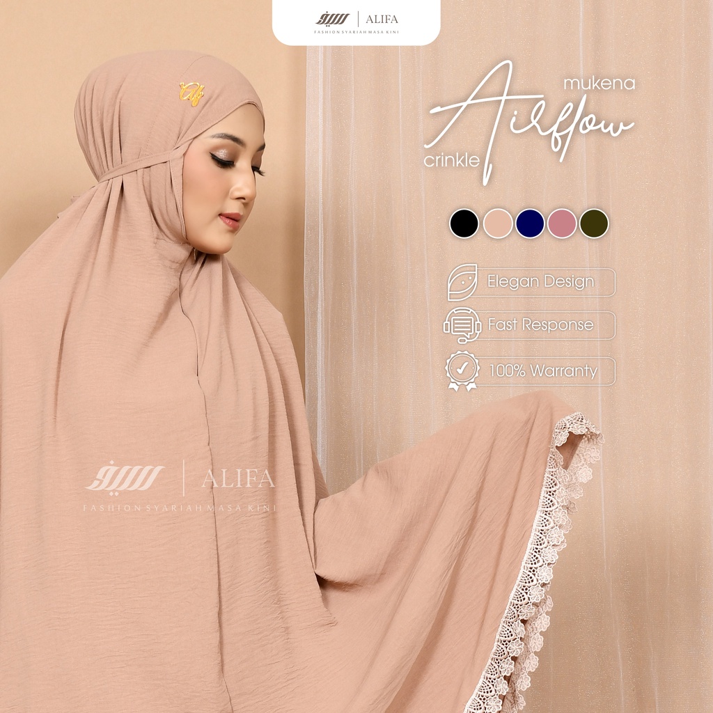 Mukena Airflow Crinkle Free Tasbih Mukena Crinkle Dewasa