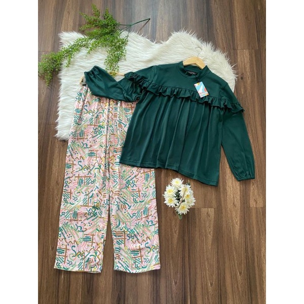 Set Celana Rayon Reyna by chaloem original