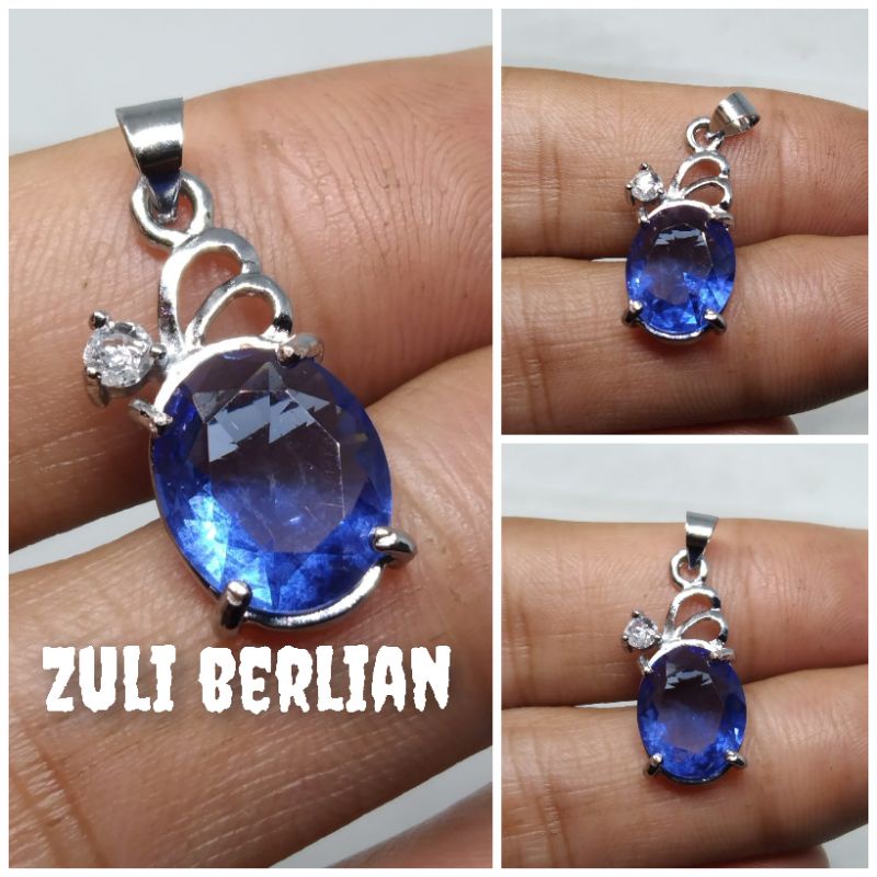 Liontin cewek batu blue safir
