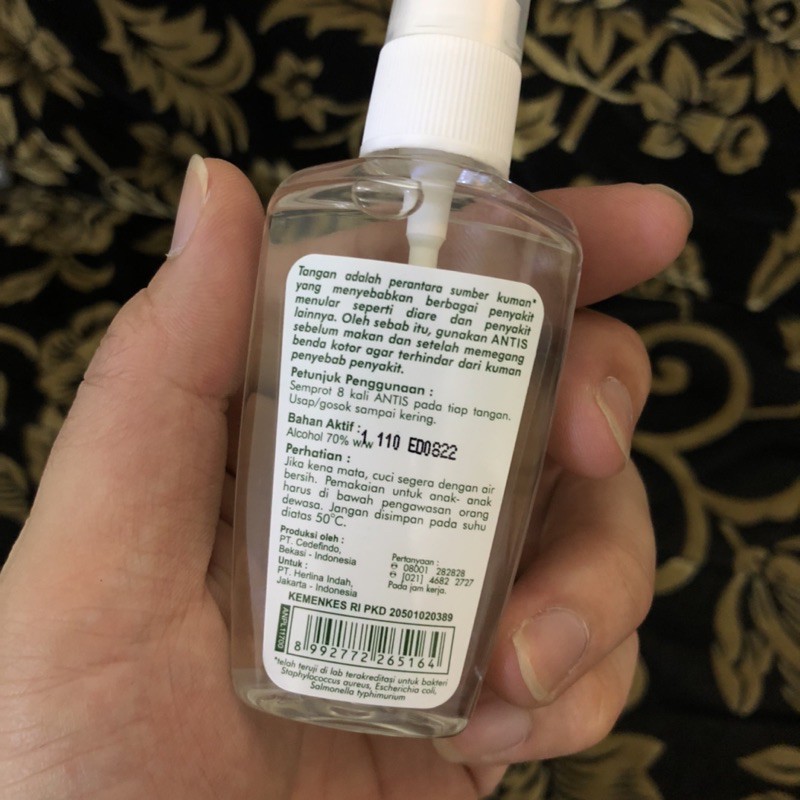 ANTIS Hand Sanitizer Cair / Liquid / Spray Botol 55ml 55 ml - Jeruk Nipis