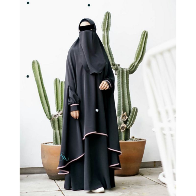 Mahya Syar'i set Black size M by Simply Happy