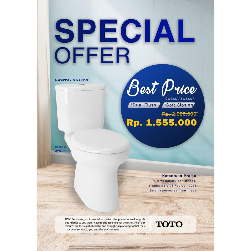 Closet Duduk Toto CW422J / SW422 JP Promo Special Offer