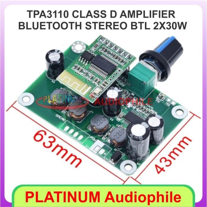 TPA3110 Bluetooth Amplifier Class D 30W+30W TPA3110 Amplifier Stereo