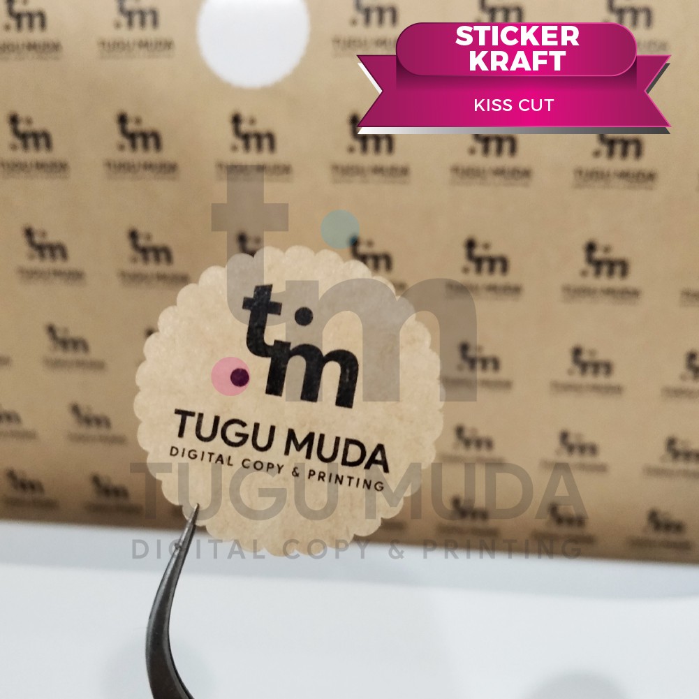 

Cetak/Print Sticker/Stiker Kraft Label Kemasan Produk | Makanan - A3+ & Cutting (Kiss Cut)