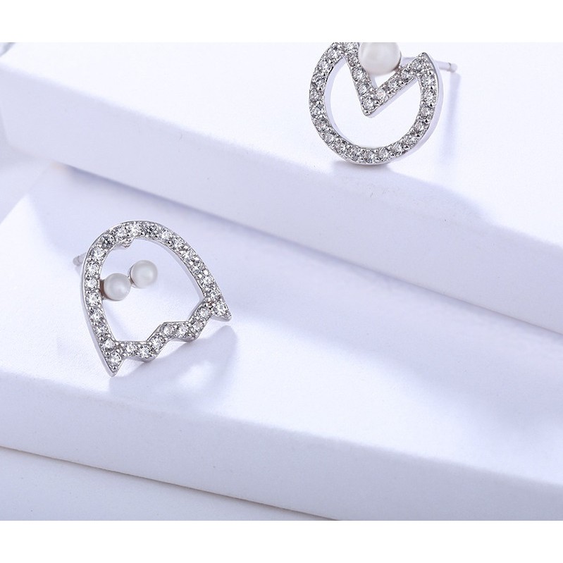 Anting Silver Perak S925 Wanita Fashion Murah AAS015 motif flip flop PAC MAN sangat unik dan lucu