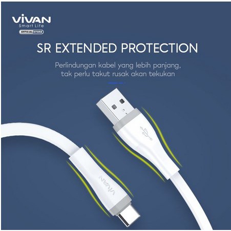 ITSTORE VIVAN Kabel Data SC30S Cable Data USB TYPE-C 30CM Fast Charging 2,4A Garansi Original Resmi