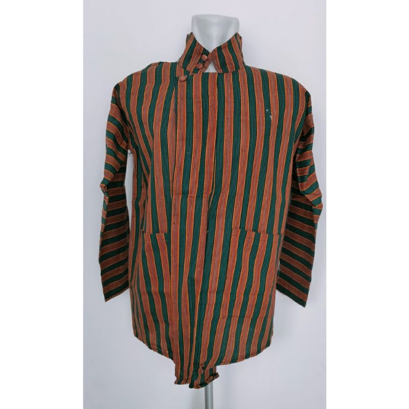 kebaya wanita Surjan Lurik Coklat Hijau