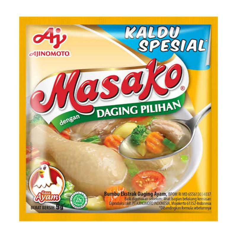 

Masako ayam sapi 9g 12pack/serenceng kaldu special